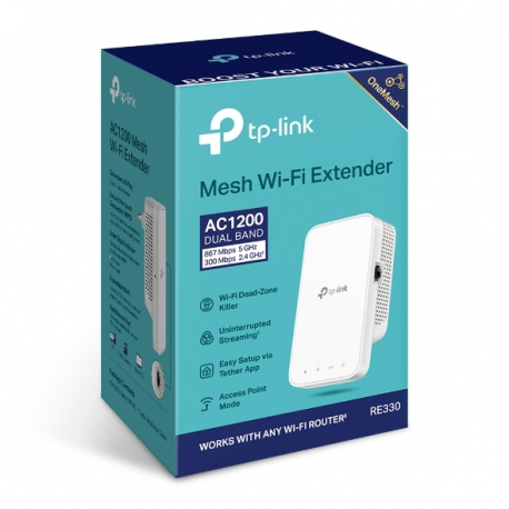 TP-Link RE335 V1 - Wi-Fi range extender - 1.2GbE - Wi-Fi 5 - 2.4 GHz, 5 GHz - internal - 7