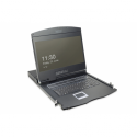 DIGITUS Modular console with 19" TFT (48,3cm), 1-port KVM & Touchpad, US keyboard