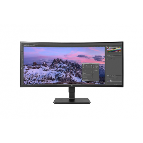 LG UltraWide 35BN77CP-B - LED monitor - curved - 35" - 3440 x 1440 UWQHD @ 100 Hz - VA - 300 cd / m² - 2500:1 - HDR10 - 5 ms - 2xHDMI, DisplayPort, USB-C - speakers - black - 5