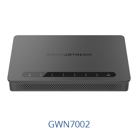 Grandstream GWN7002 - Router - 6-port switch - GigE - wall-mountable - 0