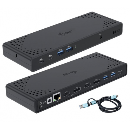 i-Tec - Docking station - USB-C  /  USB 3.0  /  Thunderbolt 3  /  Thunderbolt 4 - 2 x HDMI, 2 x DP++ - GigE - 130 Watt - 0