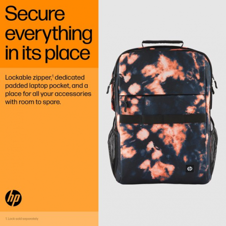 HP - Campus XL - notebook carrying backpack - 16.1" - tie dye - 7