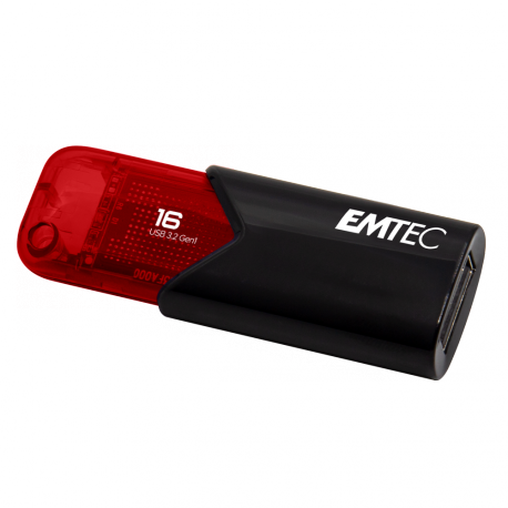 EMTEC B110 Click Easy 3.2 - USB flash drive - 16 GB - USB 3.2 Gen 1 - black, red - 2