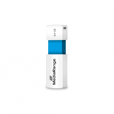 MediaRange MR974 - USB flash drive - 64 GB - USB 2.0 - white/light blue - 1