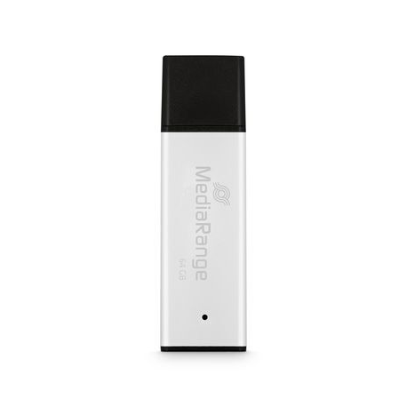MediaRange MR1901 - USB flash drive - 64 GB - USB 3.2 Gen 1 - black, silver - 1