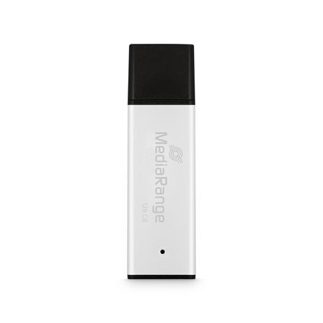 MediaRange MR1902 - USB flash drive - 128 GB - USB 3.2 Gen 1 - black, silver - 1
