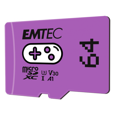 EMTEC Gaming - Flash memory card - 64 GB - A1  /  Video Class V30  /  UHS-I U3 - microSDXC UHS-I - purple - 1