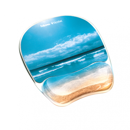 Fellowes Photo Gel - Mouse pad with wrist pillow - multicolour, sandy beach - 0