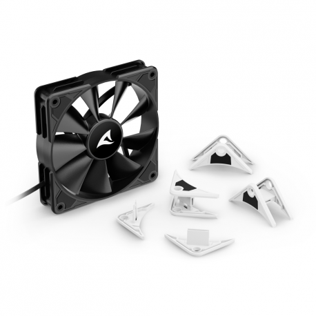 Sharkoon SilentStorm BW120 - Case fan - PWM - 120 mm - black - 8