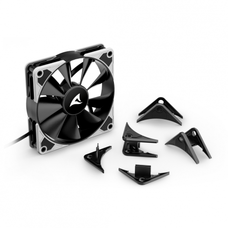 Sharkoon SilentStorm BW120 - Case fan - PWM - 120 mm - black - 9