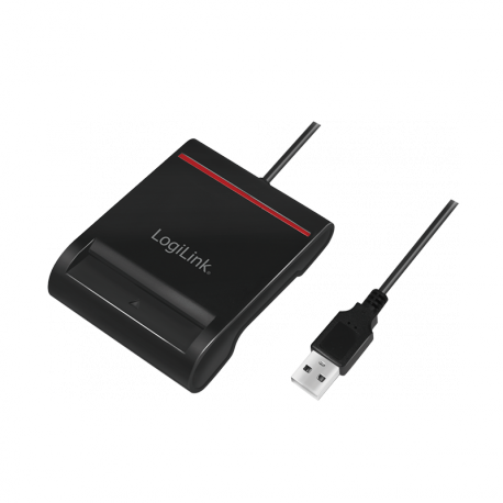 LogiLink - SMART card reader - USB 2.0 - black - 0