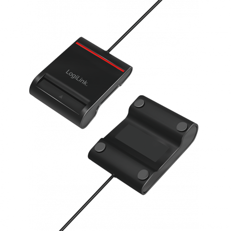 LogiLink - SMART card reader - USB 2.0 - black - 4