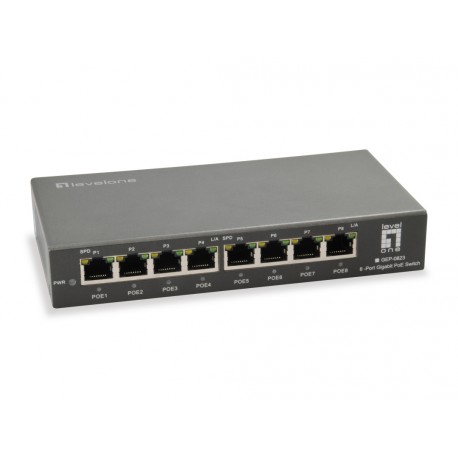 LevelOne GEP-0823 - Switch - 8 x 10 / 100 / 1000 (PoE+) - desktop - PoE+ (120 W) - 0