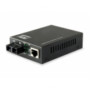 LevelOne GVT-2002 - Fibre media converter - GigE - 10Base-T, 1000Base-SX, 100Base-TX, 1000Base-T - RJ-45  /  SC multi-mode - up to 20 km - 1310 nm