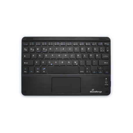 MediaRange MROS130 - Keyboard - with touchpad - wireless - Bluetooth 5.0 - QWERTZ - German / Austrian / Swiss - black - 1