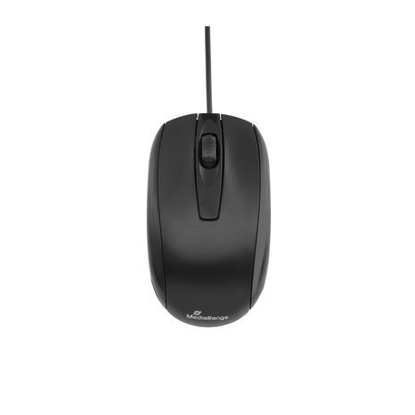 MediaRange MROS210 - Mouse - right and left-handed - optical - 3 buttons - wired - USB - black - 1