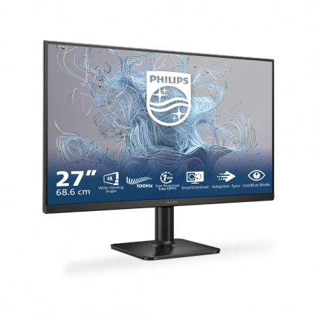 Philips 27E2N1100L - 1000 Series - LED monitor - 27" - 1920 x 1080 Full HD (1080p) @ 100 Hz - VA - 4000:1 - 1 ms - HDMI, VGA - textured black - 11