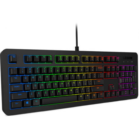 Lenovo Legion K310 RGB - Keyboard - gaming - full size - backlit - USB - QWERTY - Nordic - black - retail - 0