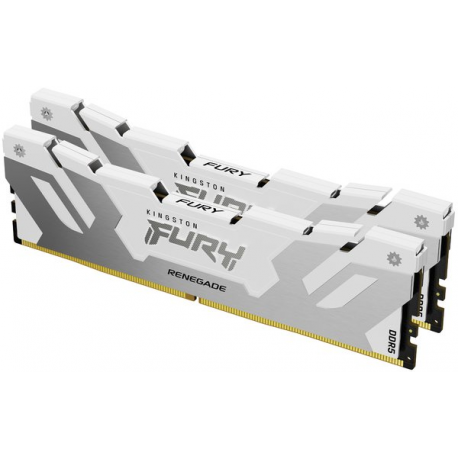 Kingston FURY Renegade - DDR5 - kit - 48 GB: 2 x 24 GB - DIMM 288-pin - 8000 MT/s / PC5-64000 - CL38 - 1.4 V - clocked unbuffered - on-die ECC - silver, white - 0