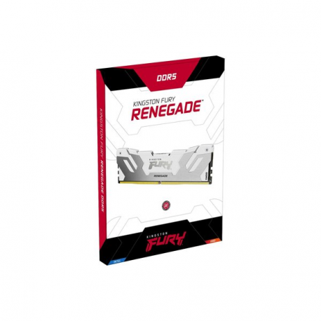 Kingston FURY Renegade - DDR5 - kit - 48 GB: 2 x 24 GB - DIMM 288-pin - 8000 MT/s / PC5-64000 - CL38 - 1.4 V - clocked unbuffered - on-die ECC - silver, white - 3
