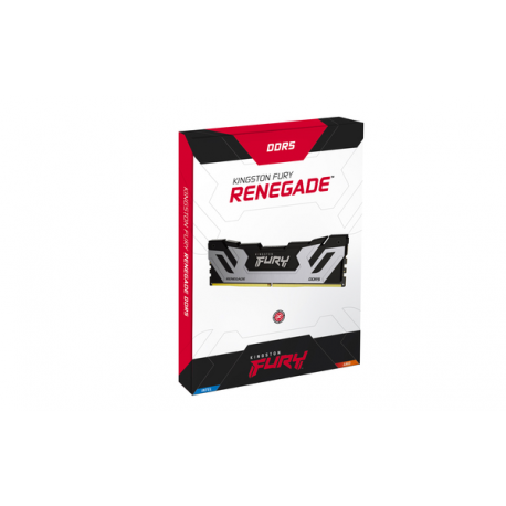 Kingston FURY Renegade - DDR5 - module - 24 GB - DIMM 288-pin - 8800 MT / s  /  PC5-70400 - CL42 - 1.4 V - clocked unbuffered - on-die ECC - silver, black - 3