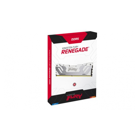 Kingston FURY Renegade - DDR5 - module - 24 GB - DIMM 288-pin - 8800 MT / s  /  PC5-70400 - CL42 - 1.4 V - clocked unbuffered - on-die ECC - white & silver - 1