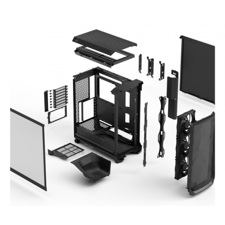 Fractal Design Meshify 3 - Tower - extended ATX - no power supply (ATX) - black TG light tint - USB / Audio - 5