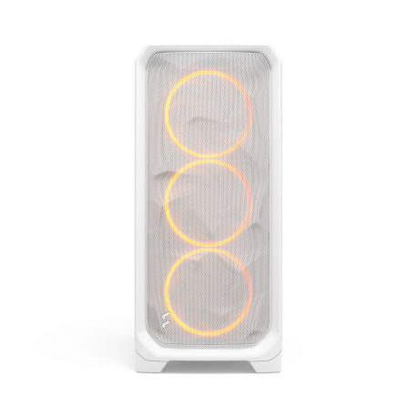 Fractal Design Meshify 3 RGB - Tower - extended ATX - no power supply (ATX) - white TG clear tint - USB / Audio - 1