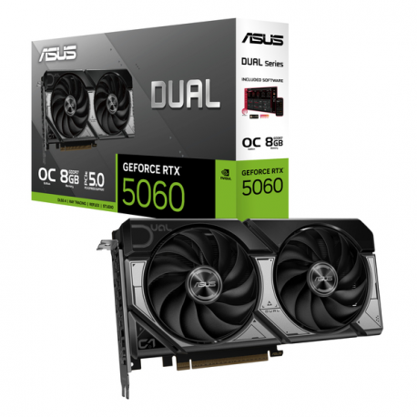ASUS Dual GeForce RTX 5060 8GB - OC Edition - graphics card - GeForce RTX 5060 - 8 GB GDDR7 - PCI Express 5.0 - 3 x DisplayPort, HDMI - 6