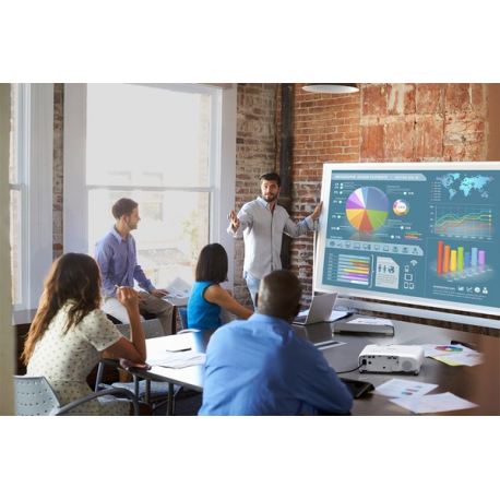 Epson EB-W55 - 3LCD projector - portable - 4000 lumens (white) - 4000 lumens (colour) - WXGA (1280 x 800) - 16:10 - 802.11n wireless / Miracast - white - 10