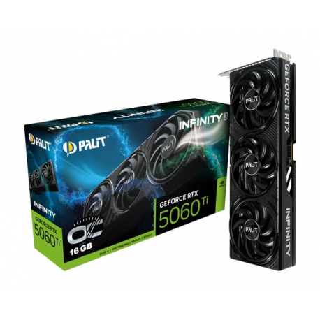 Palit GeForce RTX 5060 Ti Infinity 3 OC - Graphics card - GeForce RTX 5060 Ti - 16 GB GDDR7 - PCI Express 5.0 - 3 x DisplayPort, HDMI - box - 3