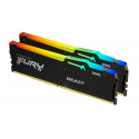 Kingston FURY Beast RGB - DDR5 - kit - 128 GB: 2 x 64 GB - DIMM 288-pin - 2800 MHz / PC5-44800 - CL36 - 1.25 V - unbuffered - on-die ECC - black