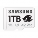 Samsung PRO Plus MB-MD1T0SA - Sonic the Hedgehog flash memory card (microSDXC to SD adapter included) - 1 TB - A2 / Video Class V30 / UHS-I U3 - microSDXC UHS-I - white