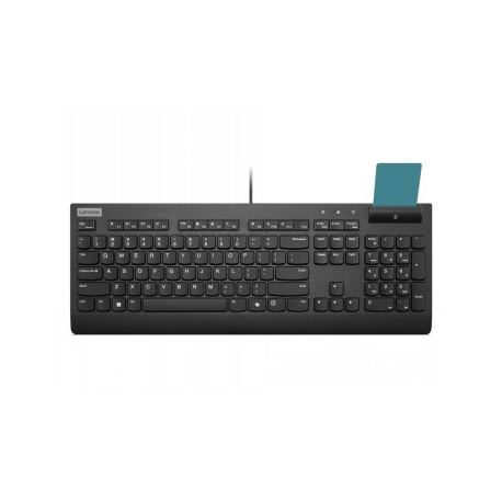 Lenovo Smartcard II - Keyboard - USB - QWERTY - Swedish/Finnish - black - brown box - 0