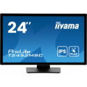 iiyama ProLite T2452MSC-B1AG - LED monitor - 24" (23.8" viewable) - touchscreen - 1920 x 1080 Full HD (1080p) - IPS - 400 cd / m² - 1000:1 - 14 ms - HDMI, DisplayPort - speakers - matte black