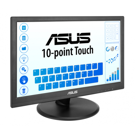 ASUS VT169HE - LED monitor - 16" (15.6" viewable) - touchscreen - 1920 x 1080 Full HD (1080p) @ 60 Hz - IPS - 220 cd/m² - 1000:1 - 5 ms - HDMI, VGA - 6