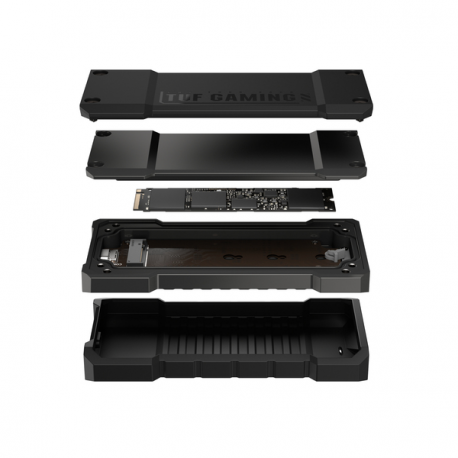 ASUS TUF Gaming A2 - Storage enclosure - M.2 - M.2 NVMe Card - USB 3.2 (Gen 2x2) - black - 9