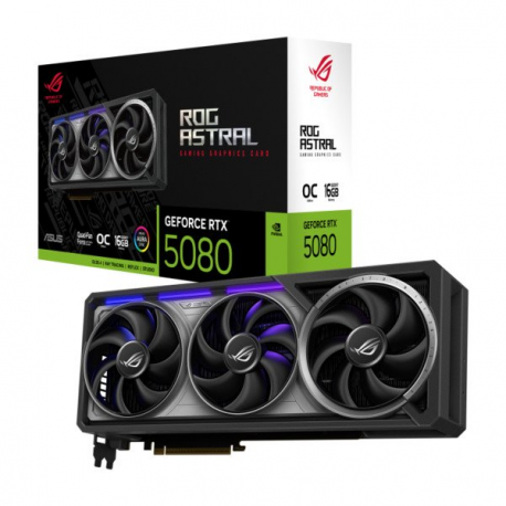 ASUS ROG Astral GeForce RTX 5080 16GB - OC Edition - graphics card - GeForce RTX 5080 - 16 GB GDDR7 - PCI Express 5.0 - 2 x HDMI, 3 x DisplayPort - 0