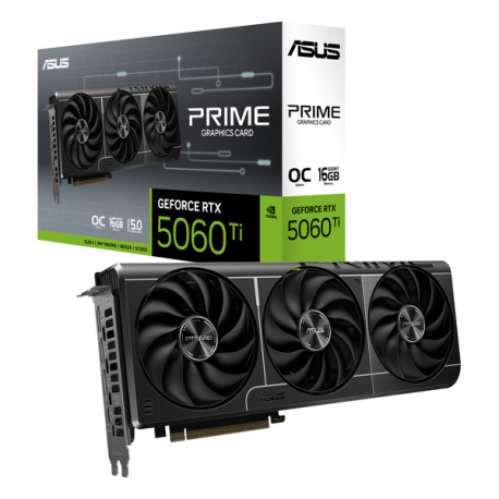 ASUS PRIME GeForce RTX 5060 Ti 16GB - OC Edition - graphics card - GeForce RTX 5060 Ti - 16 GB GDDR7 - PCI Express 5.0 - 3 x DisplayPort, HDMI - 13