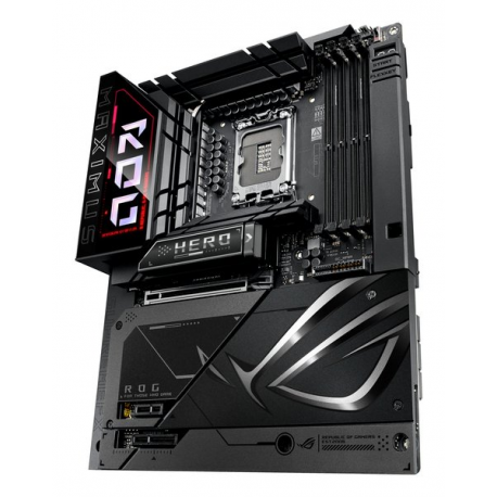 ASUS ROG MAXIMUS Z890 HERO BTF - Motherboard - ATX - LGA1851 Socket - Z890 Chipset - USB4, USB 3.2 Gen 1, USB-C 3.2 Gen2, USB 3.2 Gen 2 - Wi-Fi 7, Bluetooth, 5 Gigabit Ethernet - onboard graphics (CPU required) - HD Audio (8-channel) - 2