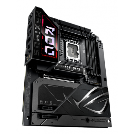 ASUS ROG MAXIMUS Z890 HERO BTF - Motherboard - ATX - LGA1851 Socket - Z890 Chipset - USB4, USB 3.2 Gen 1, USB-C 3.2 Gen2, USB 3.2 Gen 2 - Wi-Fi 7, Bluetooth, 5 Gigabit Ethernet - onboard graphics (CPU required) - HD Audio (8-channel) - 8