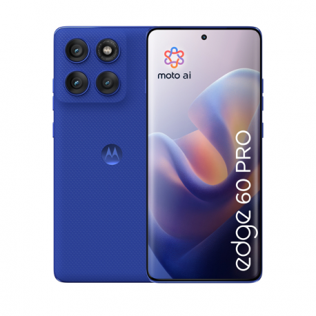 Motorola Edge 60 Pro - 5G smartphone - dual-SIM - RAM 12 GB / Internal Memory 512 GB - pOLED display - 6.7" - 2712 x 1220 pixels (120 Hz) - 3x rear cameras 50 MP, 50 MP, 10 MP - front camera 50 MP - Pantone Dazzling Blue - 16