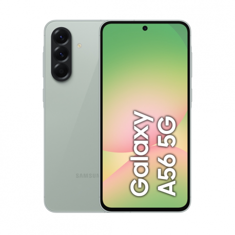 Samsung Galaxy A56 - 5G smartphone - dual-SIM - RAM 8 GB  /  Internal Memory 128 GB - OLED display - 6.7" - 2340 x 1080 pixels (120 Hz) - 3x rear cameras 50 MP, 12 MP, 5 MP - front camera 12 MP - awesome olive - 0