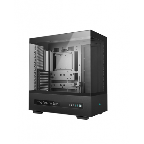 DeepCool CH690 DIGITAL - Mid tower - ATX - windowed side panel (tempered glass) - no power supply (ATX  /  PS / 2) - black - USB / Audio - 1