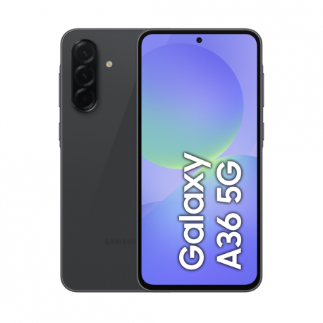 Samsung Galaxy A36 - 5G smartphone - dual-SIM - RAM 6 GB / Internal Memory 128 GB - OLED display - 6.7" - 2340 x 1080 pixels (120 Hz) - 3x rear cameras 50 MP, 8 MP, 5 MP - front camera 12 MP - awesome black - 0