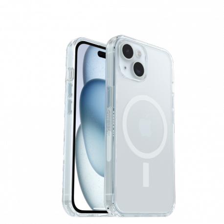 OtterBox Symmetry Series Clear - Back cover for mobile phone - MagSafe compatibility - clear - for Apple iPhone 13, 14, 15, 16e - 3