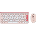 Logitech POP Icon Combo - Keyboard and mouse set - wireless - Bluetooth LE - QWERTZ - German - off-white, rose