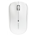 CHERRY MW 2200 - Mouse - ergonomic - right and left-handed - optical - 3 buttons - wireless - 2.4 GHz - USB wireless receiver - white