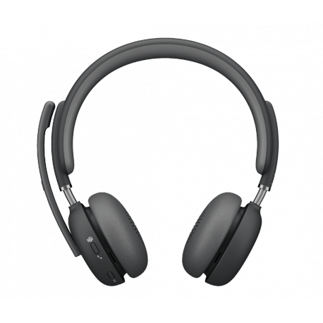 Logitech Zone Wireless 2 - Headset - on-ear - Bluetooth - wireless - active noise cancelling - graphite - Certified for Microsoft Teams - 2
