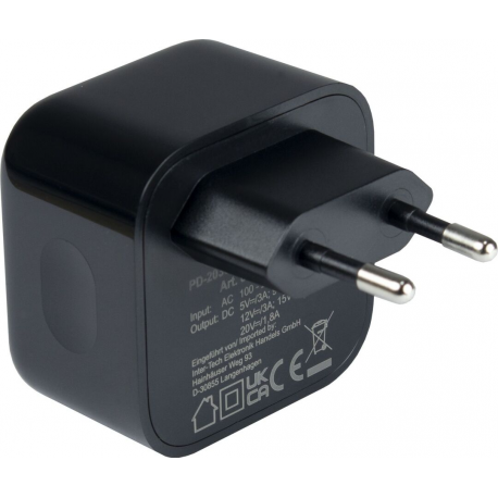 Inter-Tech PD-2036 - Power adapter - small - 36 Watt - 3 A - PD - 2 output connectors (24 pin USB-C) - 0